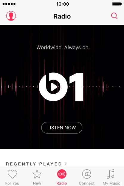 Press LISTEN NOW to start playback of Beats 1. Press LISTEN NOW to start playback of Beats 1.