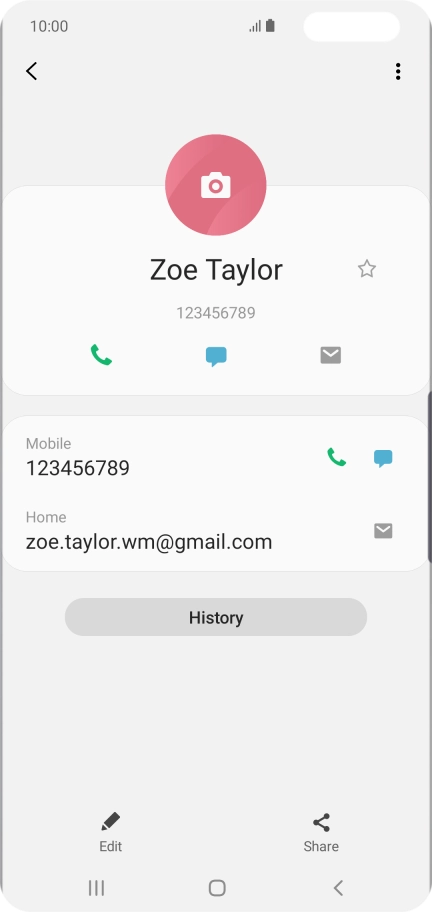 Press the call icon next to the required number.