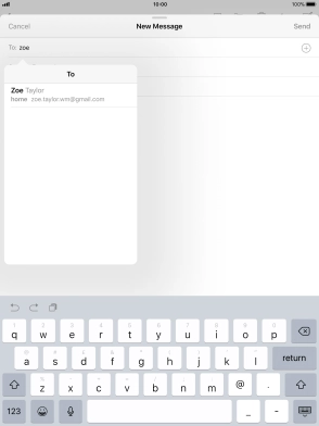 Press the required contact. Press the required contact.