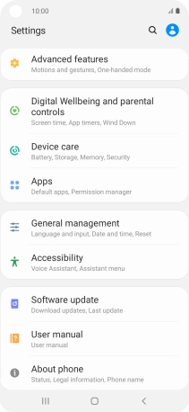 Press Software update.
