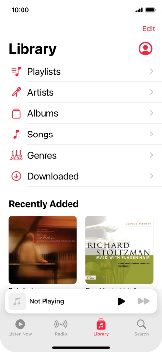Press Playlists.