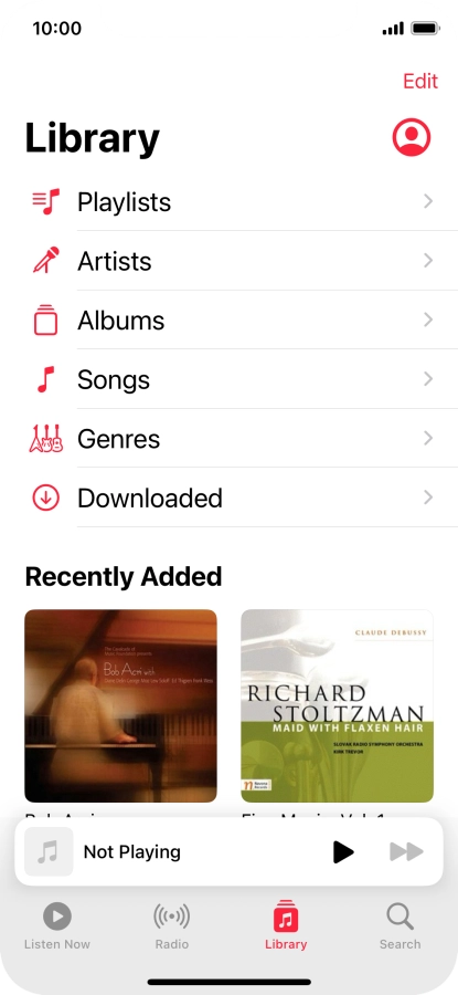 Press Playlists.