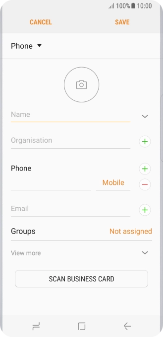 Press Name and key in the required name.