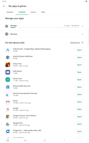 Press the required app. Press the required app.