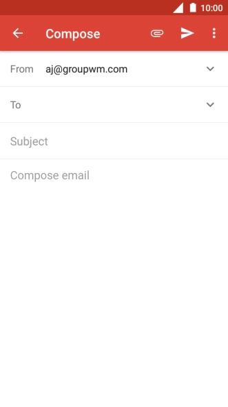 Press To and key in the first letters of the recipient's name.