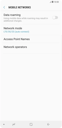 Press Network mode.