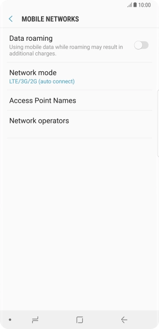 Press Network mode.