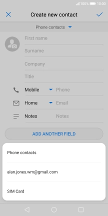 Press Phone contacts. Press Phone contacts.