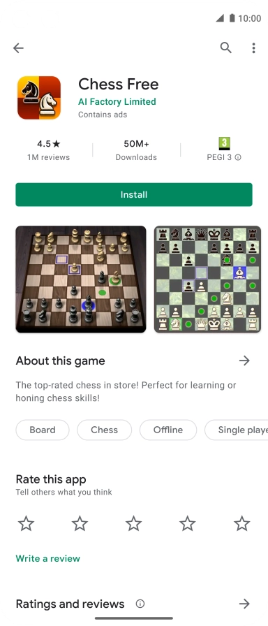 Press Install and follow the instructions on the screen to install the app.