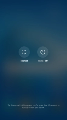 Press Power off. Press Power off.