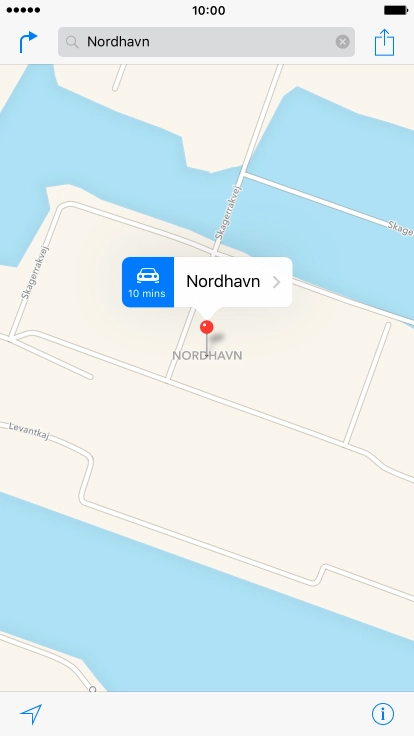 Press the navigation icon next to the required destination. Press the navigation icon next to the required destination.