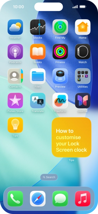 If you're using a Widget Stack: slide up or down on the stack to select the required widget.