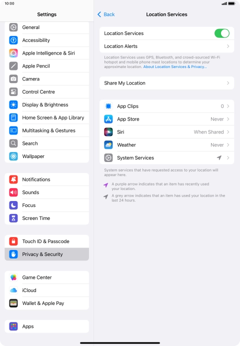 Press the required app. Press the required app.