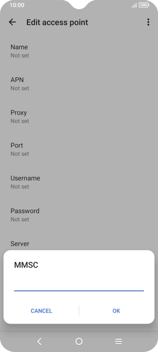Key in http://pxt.vodafone.net.au/pxtsend and press OK.