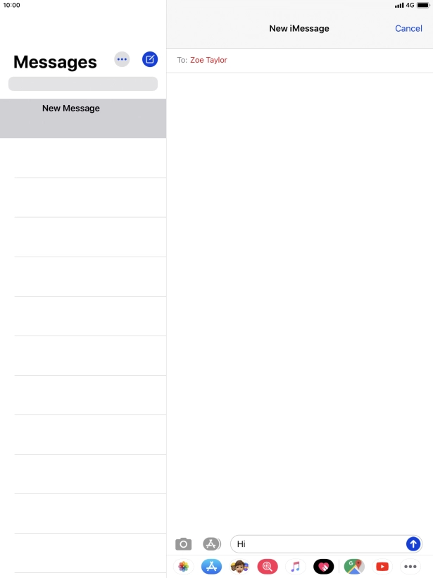 Press the send icon. Press the send icon.