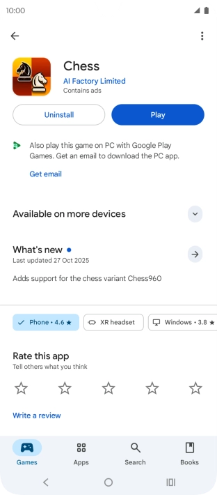 Press Uninstall.