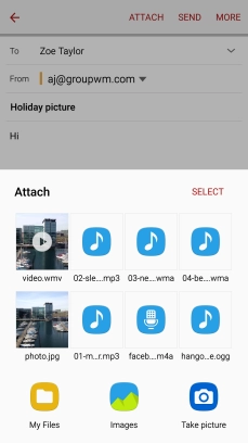 Press My Files and go to the required folder.