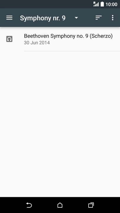 Press the required audio file.