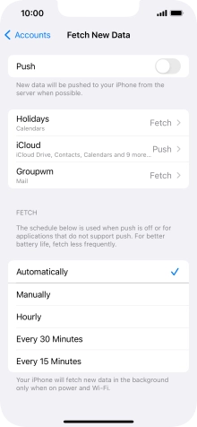 If you turn off the function, press the required setting. If you turn off the function, press the required setting.