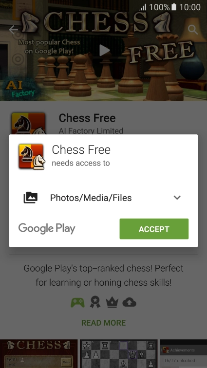 Press ACCEPT. Press ACCEPT.
