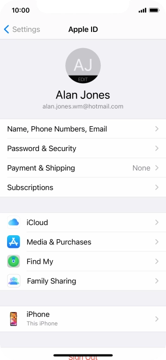 Press iCloud.