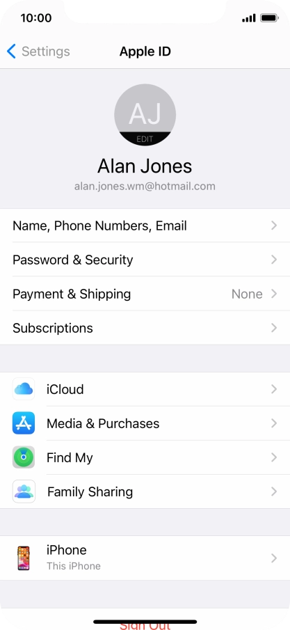 Press iCloud.