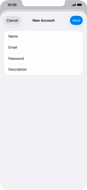 Press Description and key in the required name.