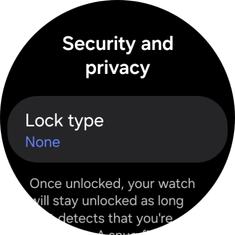 Press Lock type.
