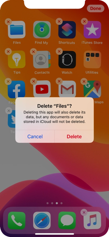Press Delete. Press Delete.