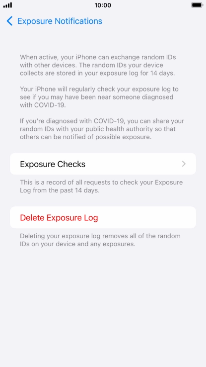 Press Delete Exposure Log.