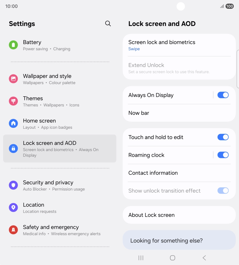 Press Screen lock and biometrics. Press Screen lock and biometrics.