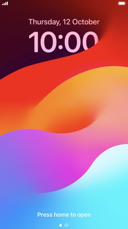 Press and hold anywhere on the lock screen.
