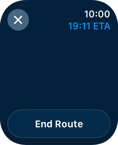 Press End Route.