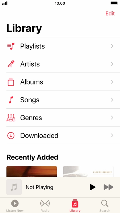 Press Playlists.