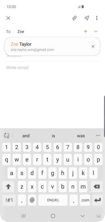 Press the required contact. Press the required contact.