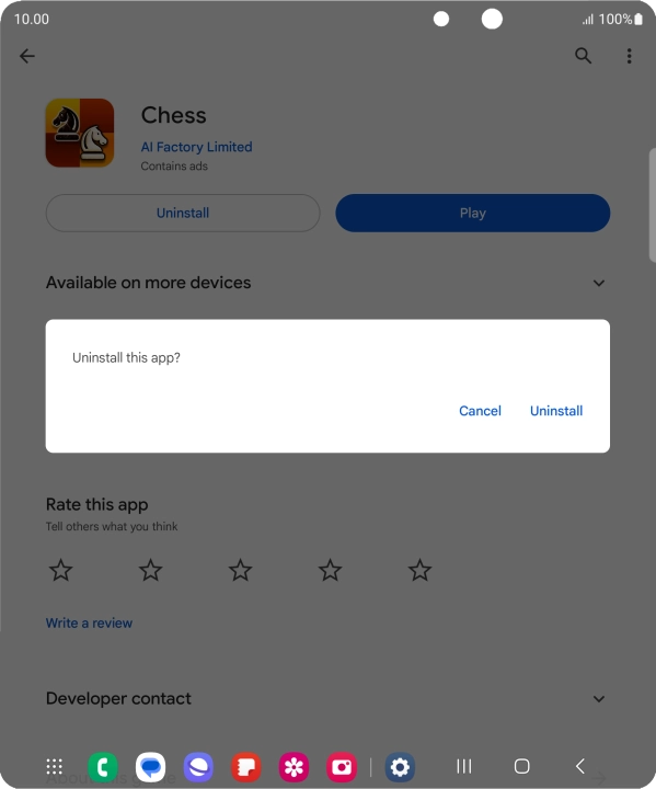 Press Uninstall.