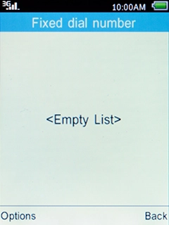 Press the Left selection key.