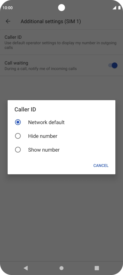 Press Show number to turn on caller identification.