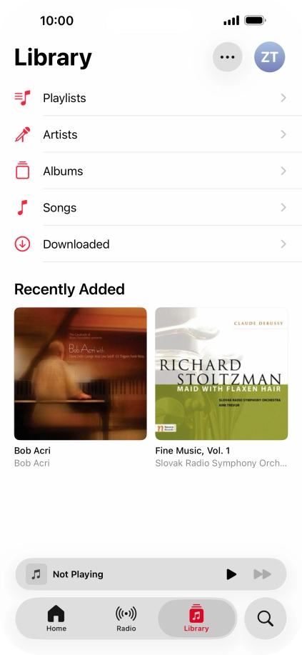 Press Playlists.