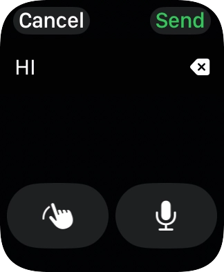 Press the microphone icon and record the message. Press the microphone icon and record the message.