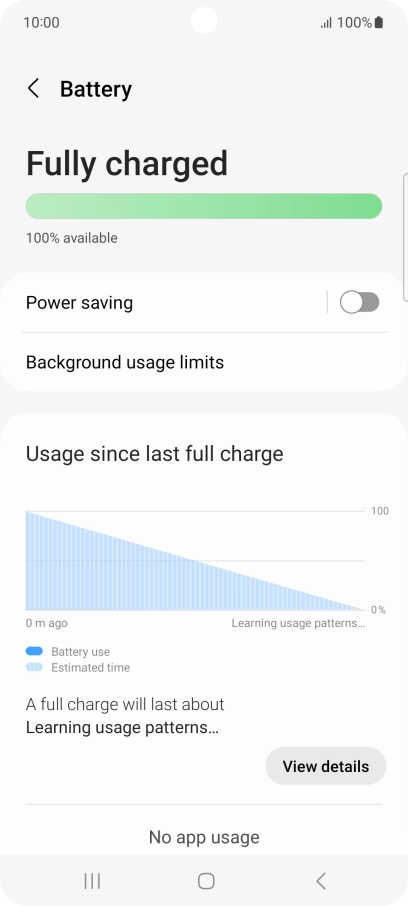 Press Power saving.