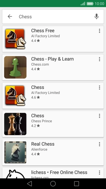 Press the required app. Press the required app.