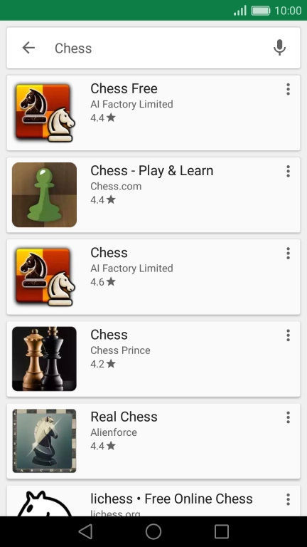 Press the required app. Press the required app.