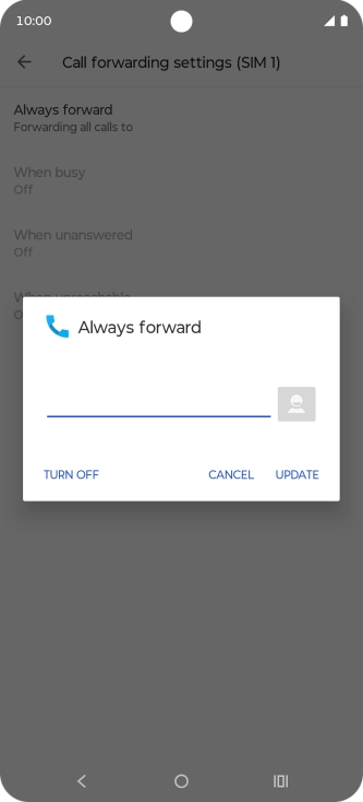 Press TURN OFF.