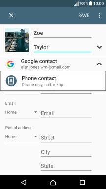 Press Phone contact.