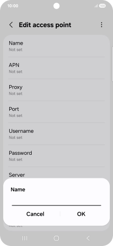Key in Vodafone MMS and press OK.