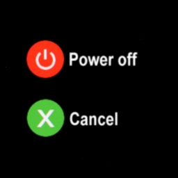 Press Power off.