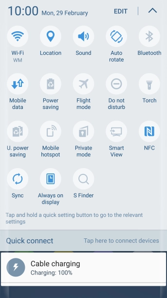 Press Mobile data to turn the function on or off.