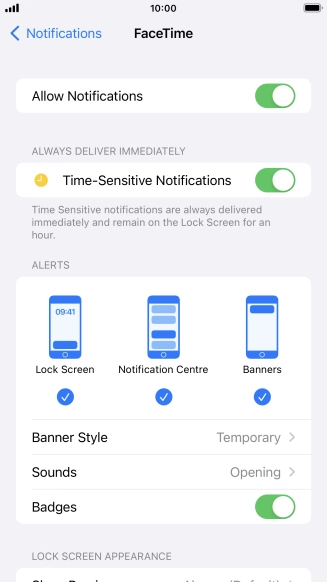 Press the indicator next to 