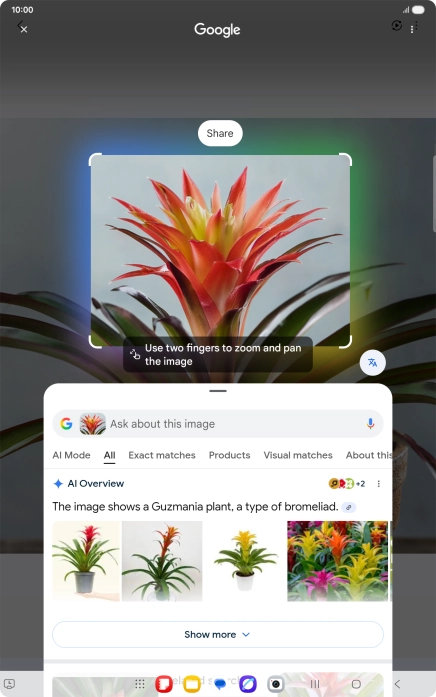 Follow the instructions on the screen to use the search results.